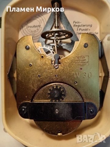 Германски стенен часовник Dugena, снимка 4 - Стенни часовници - 52129660