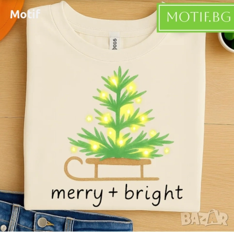 Купи 2 = вземи 3та подарък Коледни тениски за цялото семейство, снимка 4 - Тениски - 52616797
