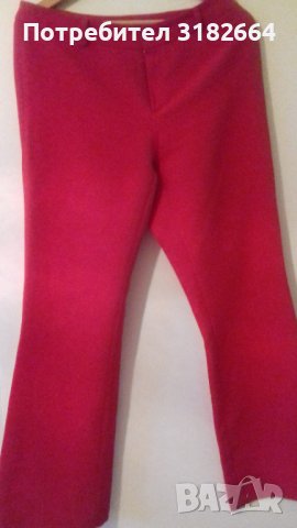 Плътен червен панталон Размер Л, снимка 1 - Панталони - 38658975