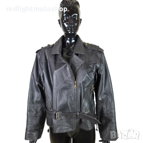 📌 5235 Дамско кожено яке | Рокерия | КАТО НОВО | Размер 44 | 120 лв.