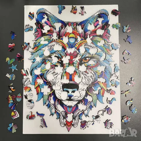 Дървен пъзел с животни / Детски дървени пъзели с животни - 3 модела, снимка 10 - Игри и пъзели - 47727714