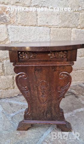 Винтидж дървена масичка, снимка 17 - Маси - 52617419