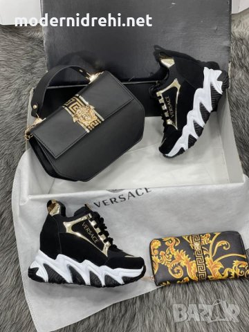 Дамска чанта портфейл и кецове Versace код 143, снимка 1 - Дамски ежедневни обувки - 34543209