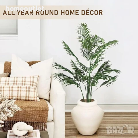 ПРОМОЦИЯ Изкуствено палмово дърво с реалистичен вид, к-т от 2бр, 140см A-GE23014, снимка 2 - Изкуствени цветя - 50949322