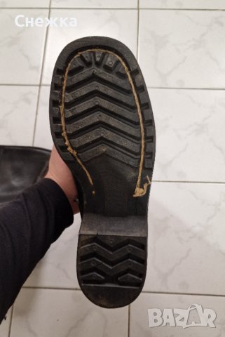 Черни кожени ботуши , снимка 4 - Мъжки ботуши - 38878848