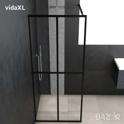 vidaXL Параван за баня, прозрачно закалено стъкло, 90x195 см, снимка 3 - Душове - 56146138