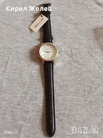 Чисто нов дамски часовник BELLIS QUARTZ с кожена каишка стилен дизайн 49828, снимка 9 - Дамски - 49661562