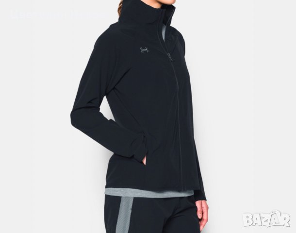 тънко водоустойчево горнище Under Armour Black UA Squad Woven Jacket, снимка 3 - Спортни екипи - 30780757