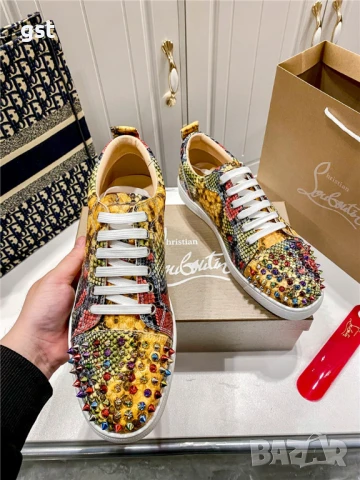 Уникални Редки Louboutin Sneakers Мъжки дамски обувки гуменки Сникърси , снимка 1