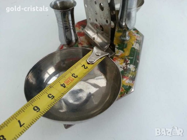 Ретро метален салфетник солница алпака , снимка 6 - Антикварни и старинни предмети - 31027702