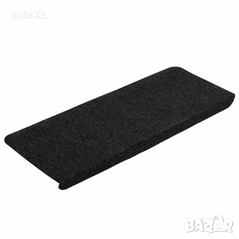 vidaXL Самозалепващи стелки за стълби, 15 бр, 65x24,5x3,5 см, черни, снимка 3 - Изтривалки - 56147149