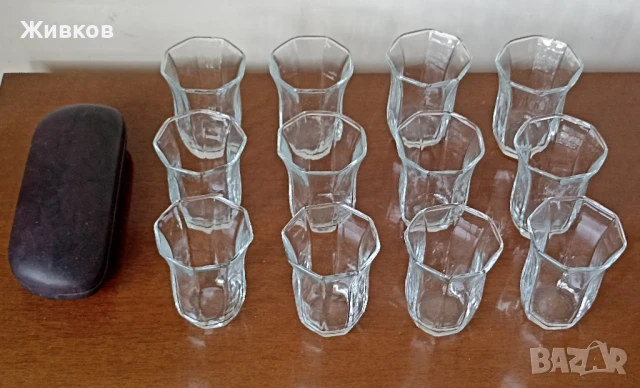 Комплект от 12 стъклени чаши за ракия и др., снимка 6 - Чаши - 51172231