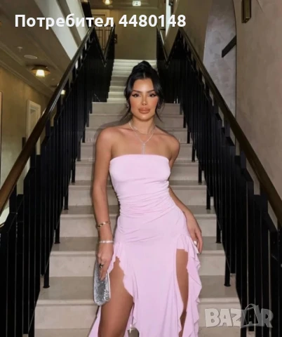 Розова рокля, снимка 2 - Рокли - 50930876
