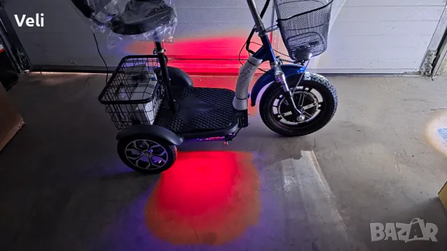 Електрическа триколка с равна платформа и лед осветление, снимка 15 - Мотоциклети и мототехника - 42532310