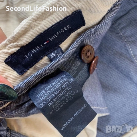 Мъжки винтидж панталон Tommy Hilfiger Mercer джинсови  размер 36/34 бежов, снимка 4 - Панталони - 53118901