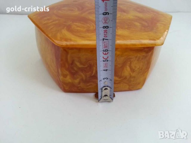 Голяма кутия каталин за бижута, снимка 7 - Антикварни и старинни предмети - 31378008