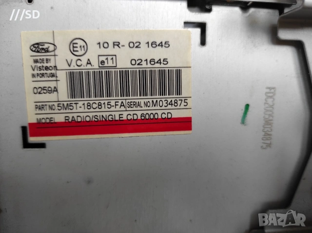 CD / 6000 за Ford Focus - ЗА ЧАСТИ ! ИЗГОРЯЛО СТЪПАЛО !, снимка 4 - Части - 49129428