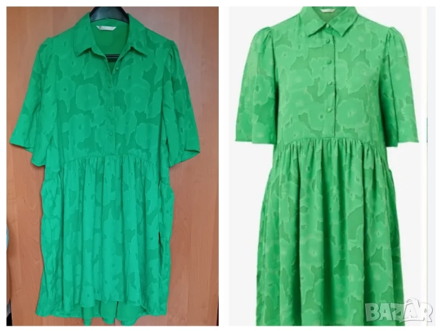 Зелена асиметрична рокля 