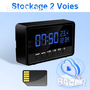 5G WiFi шпионска камера в часовник- термометър с Tuya , снимка 5 - Камери - 48833166