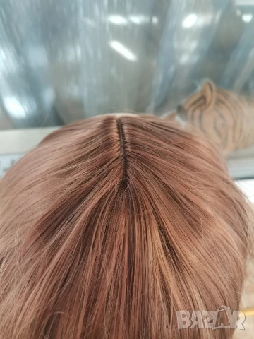 Нова светло кестенява  перука 35 см Боб стил без бретон - мод.17, снимка 7 - Аксесоари за коса - 12719429