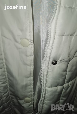 Бяло дълго зимно шушляково яке, снимка 6 - Якета - 42842125