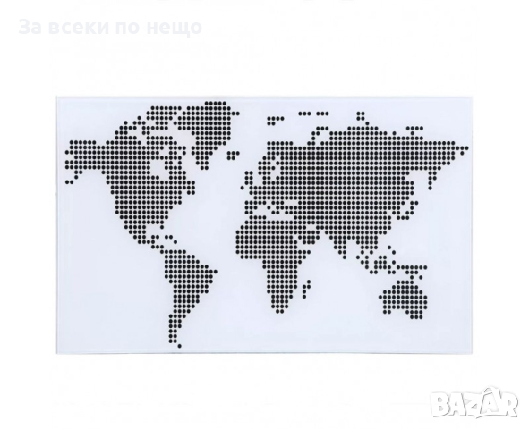Стъклено бюро с мотив на карта на света, снимка 4 - Бюра - 44650435