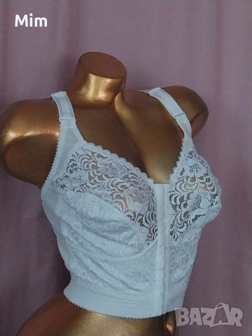  Резервирани Miss Mary 90 D Бял дантелен сутиен/ корсет/, снимка 6 - Бельо - 54297942