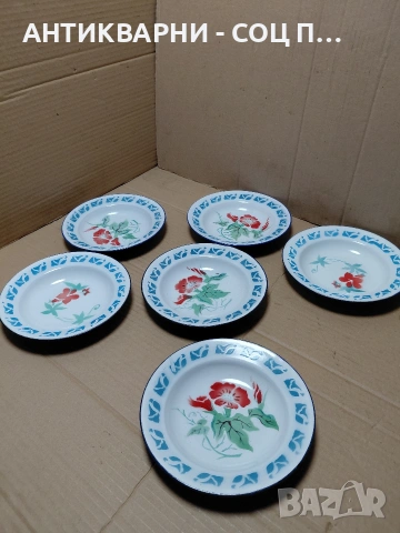 Комплект Стари Емайлирани Колекционерски Виетнамски Чинии 1982г. НОМЕР 382., снимка 8 - Антикварни и старинни предмети - 54084185