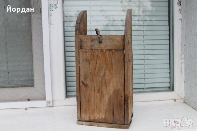 Дървен лъжичник , снимка 3 - Антикварни и старинни предмети - 30986843