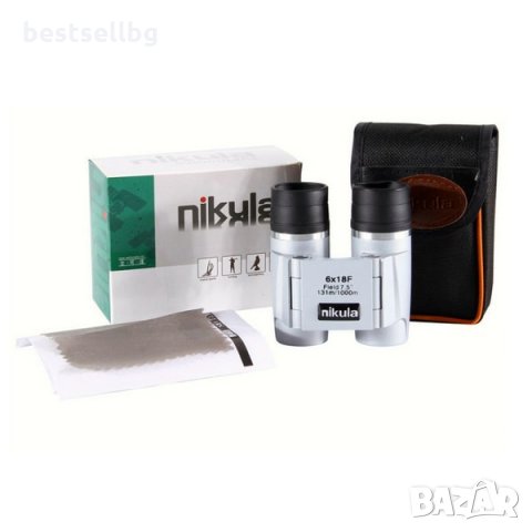 Мини туристически бинокъл Nikula 6x18 за театър опера лов риболов деца, снимка 4 - Екипировка - 30323219