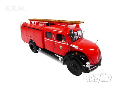 Метален ретро модел на Пожарна кола NOZ TLF 15 на Magirus-Deutz Mercur от 1954 г 1/43 много детайли , снимка 5 - Колекции - 40256535
