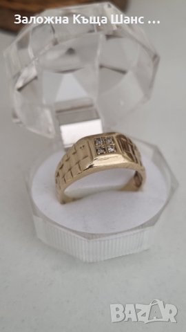 Златен пръстен 14к , 585 проба , снимка 1 - Пръстени - 44217650