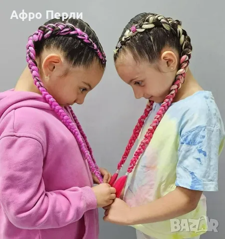 🩷 Добрич Боксьорски Плитки 🩷 Канекалон Детски Африкански Сенегалски Афро Туистъри Ариел Къдрици, снимка 2 - Аксесоари за коса - 55730123