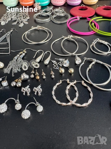 Огромен комплект бижута , снимка 18 - Обеци - 54162243