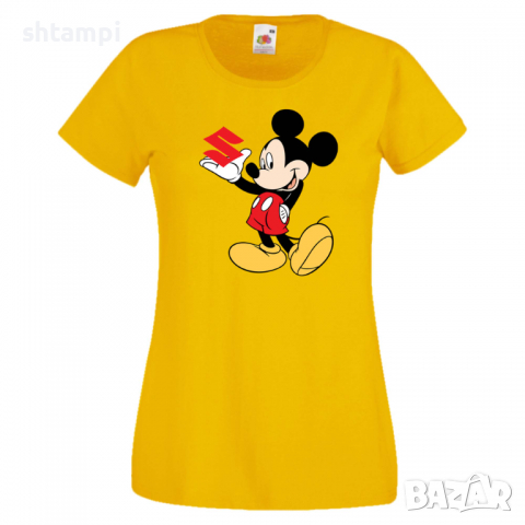 Дамска тениска Mickey Mouse Suzuki .Подарък,Изненада,, снимка 10 - Тениски - 36529393
