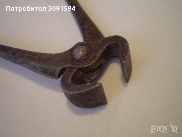 Стари ковани клещи керпеден занаятчийски инструмент, снимка 4 - Колекции - 40485401
