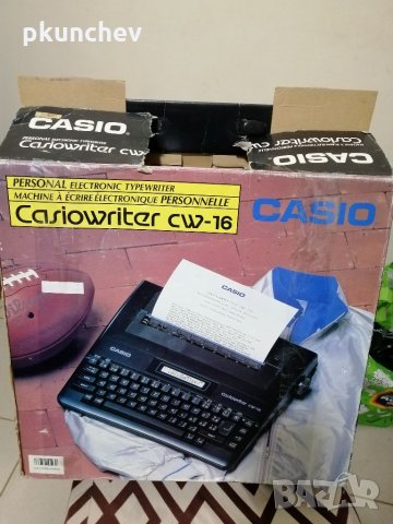 Ретро, пишеща машина CASIO Casiowriter CW-16, снимка 2 - Антикварни и старинни предмети - 35300354