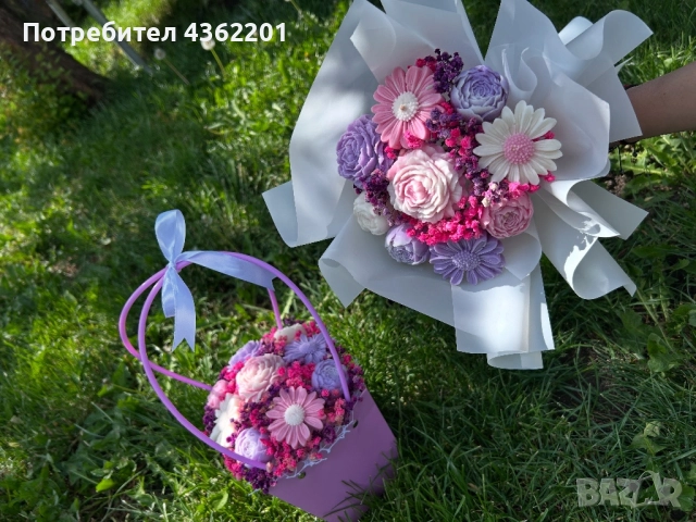 Ароматни букети от соев восък, снимка 2 - Декорация за дома - 52293178