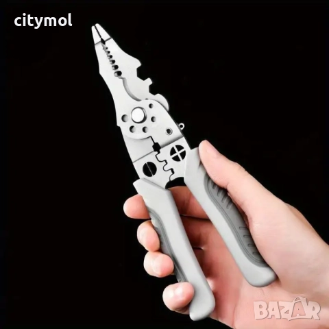 Многофункционални клещи за кабели, 28 в 1, ергономичен дизайн, лесни за употреба, за оголване, кримп, снимка 4 - Клещи - 52102035