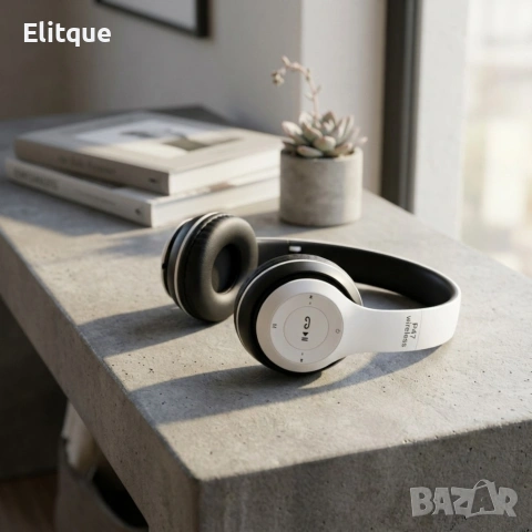 Безжични Bluetooth слушалки P47, Bluetooth 4.2+EDR, Вграден микрофон, MicroSD слот, MP3 плеър, снимка 3 - Друга електроника - 54352449