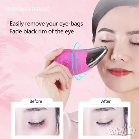 Силиконова четка за почистване на лице масажор SONIC FACIAL BRUSH, снимка 2 - Козметика за лице - 51327969