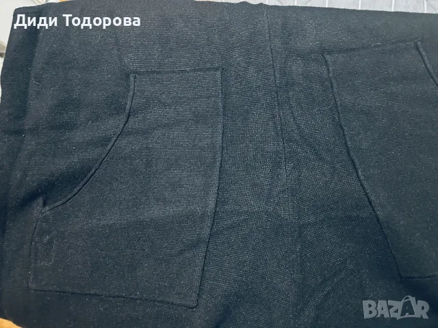 Дамски плетен гащеризон ZARA, размер S – черен, с джобове, снимка 4 - Гащеризони - 56188907