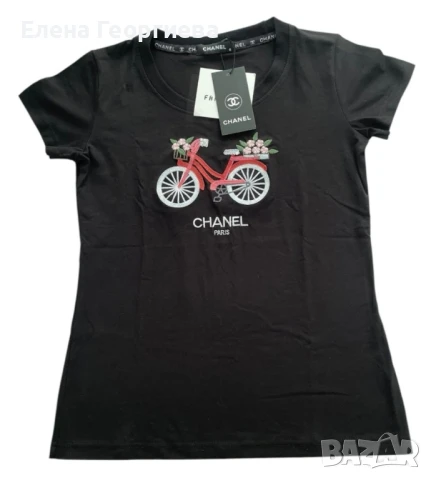Дамска тениска CHANEL размер S, снимка 6 - Тениски - 50969549