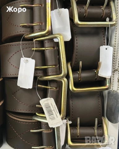 Кожени Колани Офицерски-Черни и Кафяви, снимка 6 - Екипировка - 52428023