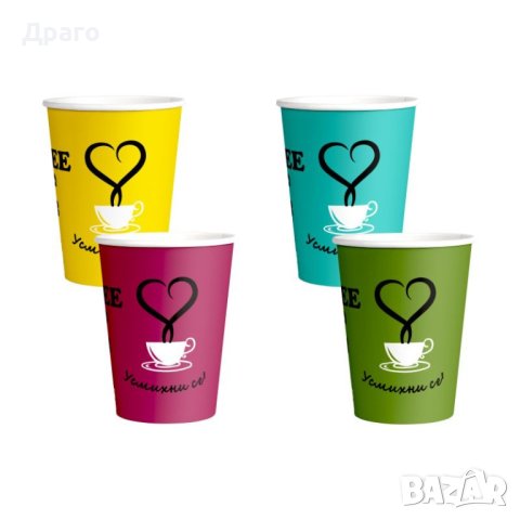 Картонени чаши 7oz, снимка 2 - Друго - 40718541
