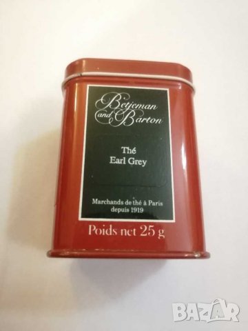 Стара тенекиена кутия от чай The Earl Grey. , снимка 6 - Колекции - 30257385