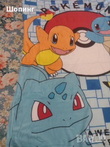 Pokemon Детско поларено одеяло Pikachu 160см, снимка 5 - Олекотени завивки и одеяла - 54202417