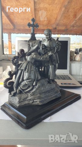 Уникално красива антикварна френска фигура пластика статуетка , снимка 4 - Антикварни и старинни предмети - 38695728