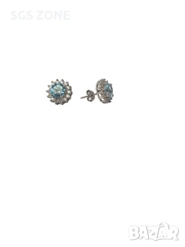 Обеци с Естествен Топаз, снимка 4 - Обеци - 49575982