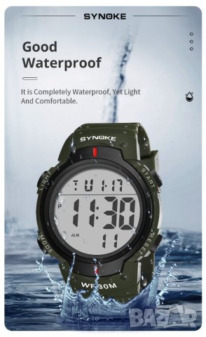Нов мъжки електронен часовник, водоустойчив 30м-30 лв, снимка 6 - Мъжки - 40642874